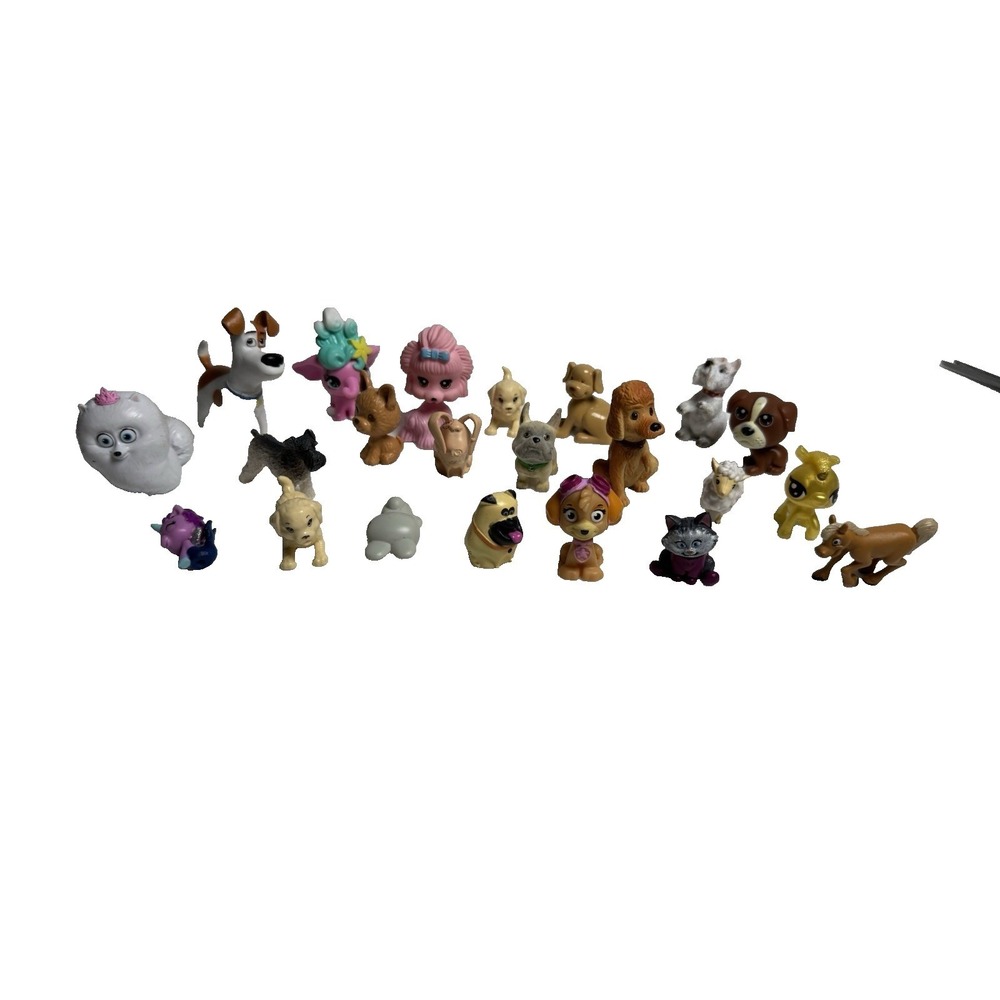 Mixed Lot 21pc Miniature‎ Animal Figures Paw Patrol Secret Life of Pets LPS Dogs - Picture 2 of 8